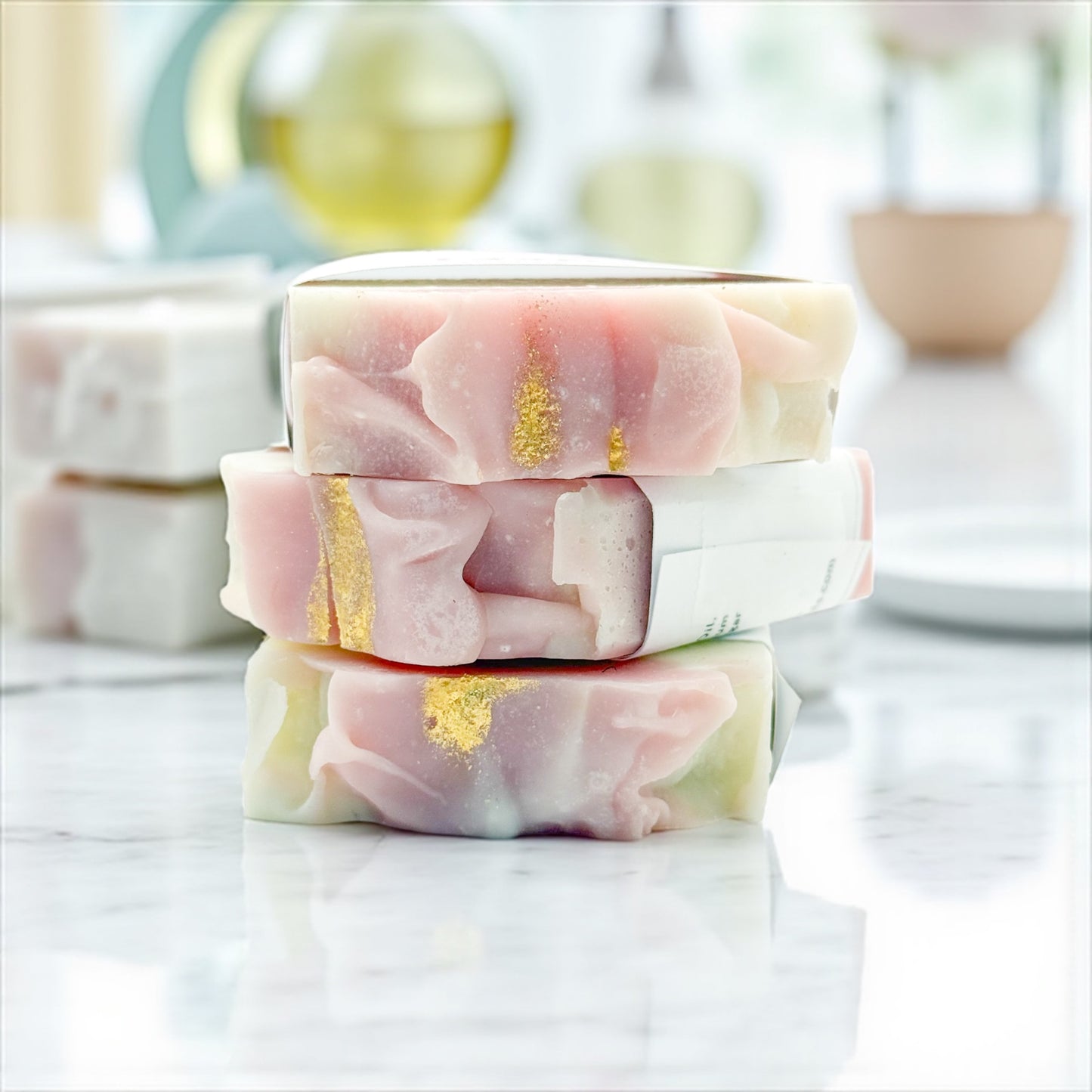 Stack of 3 sweet Grace tallow soaps