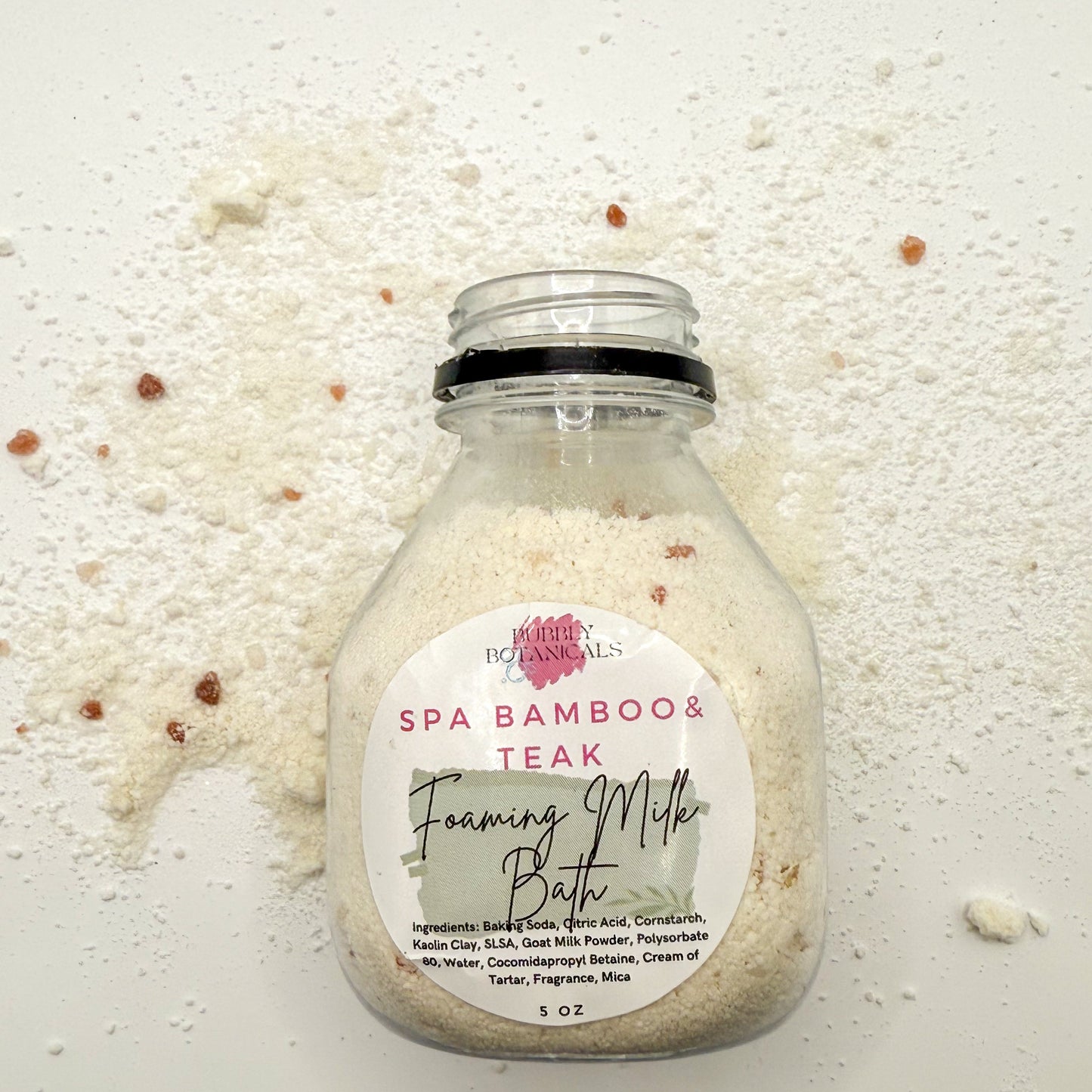 Spa bamboo and teak foaming milk bath