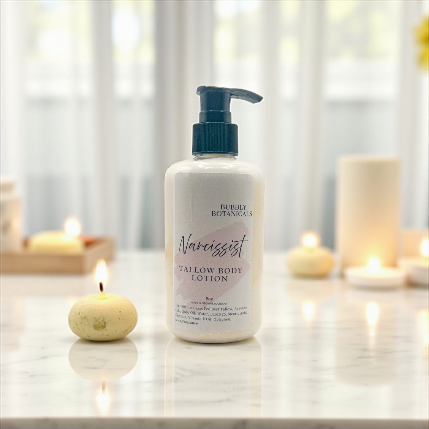 Narcissist type tallow body lotion