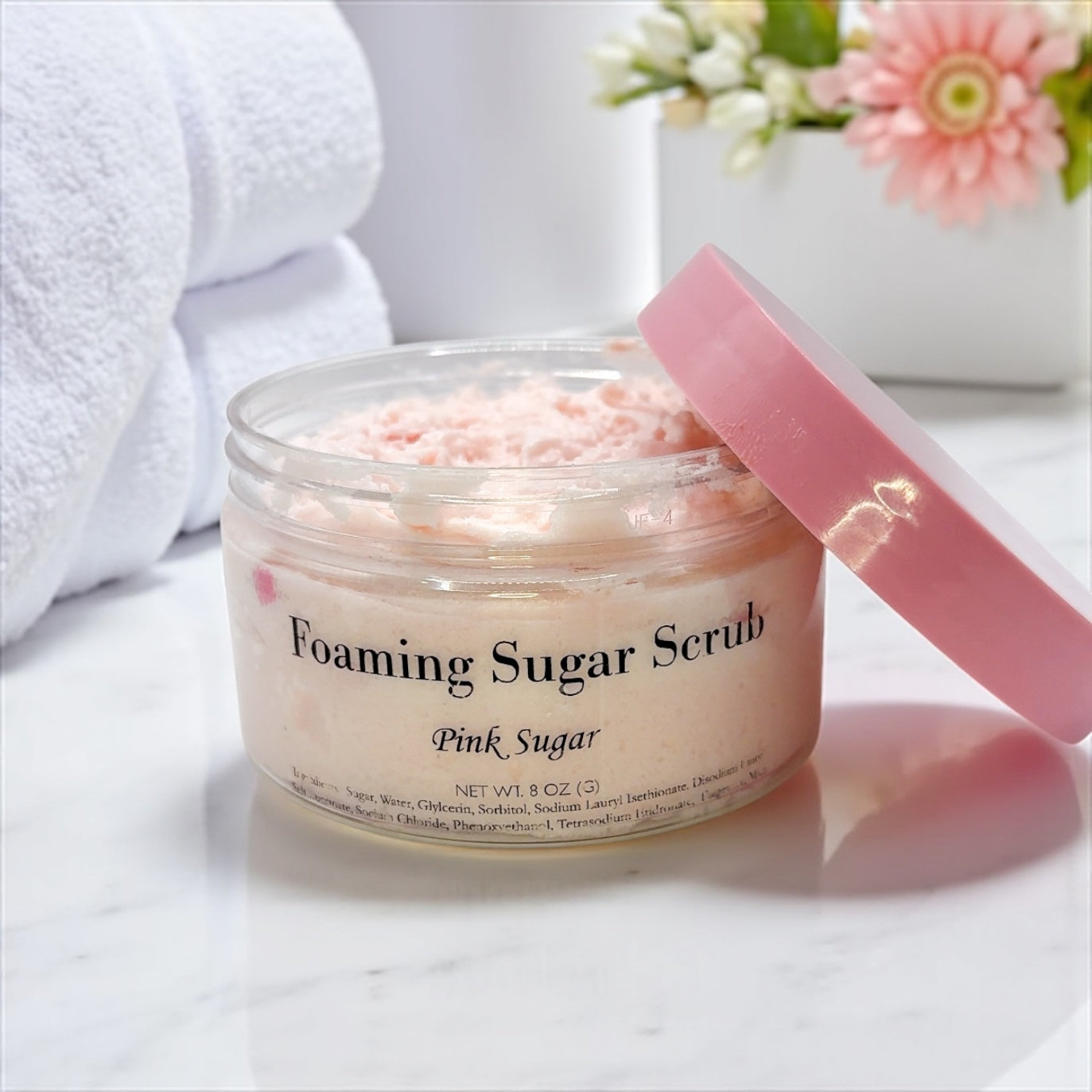 Foaming Sugar Scrub – Natural Exfoliating Body Scrub with Luxurious Lather