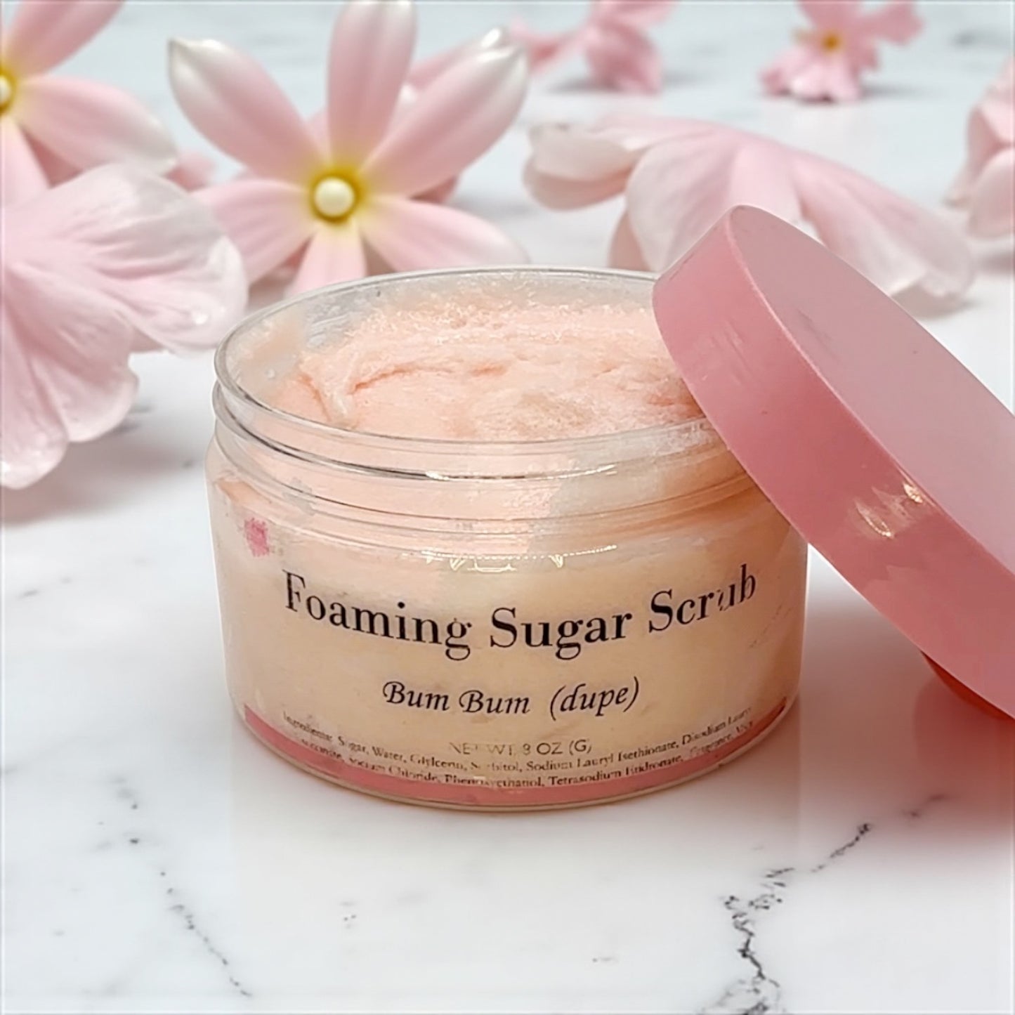 Foaming Sugar Scrub – Natural Exfoliating Body Scrub with Luxurious Lather