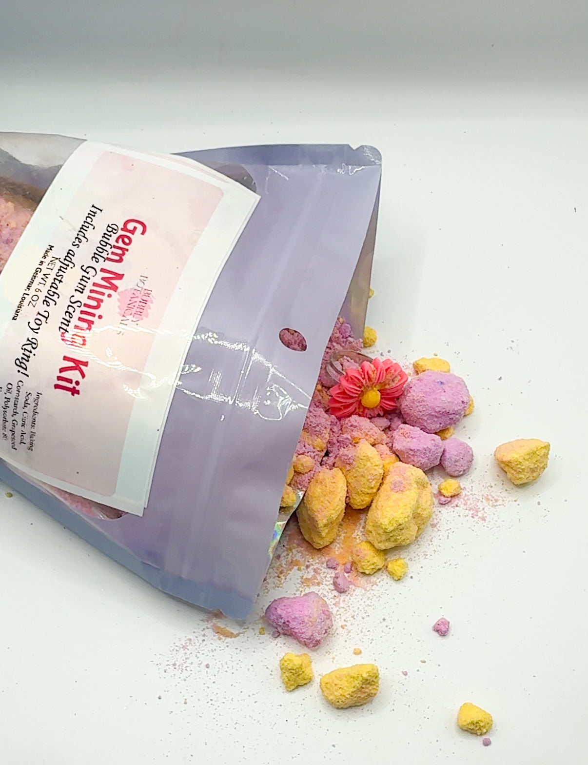 Gem Mining Kit – Foaming Bath Bomb Powder with Hidden Children’s Ring