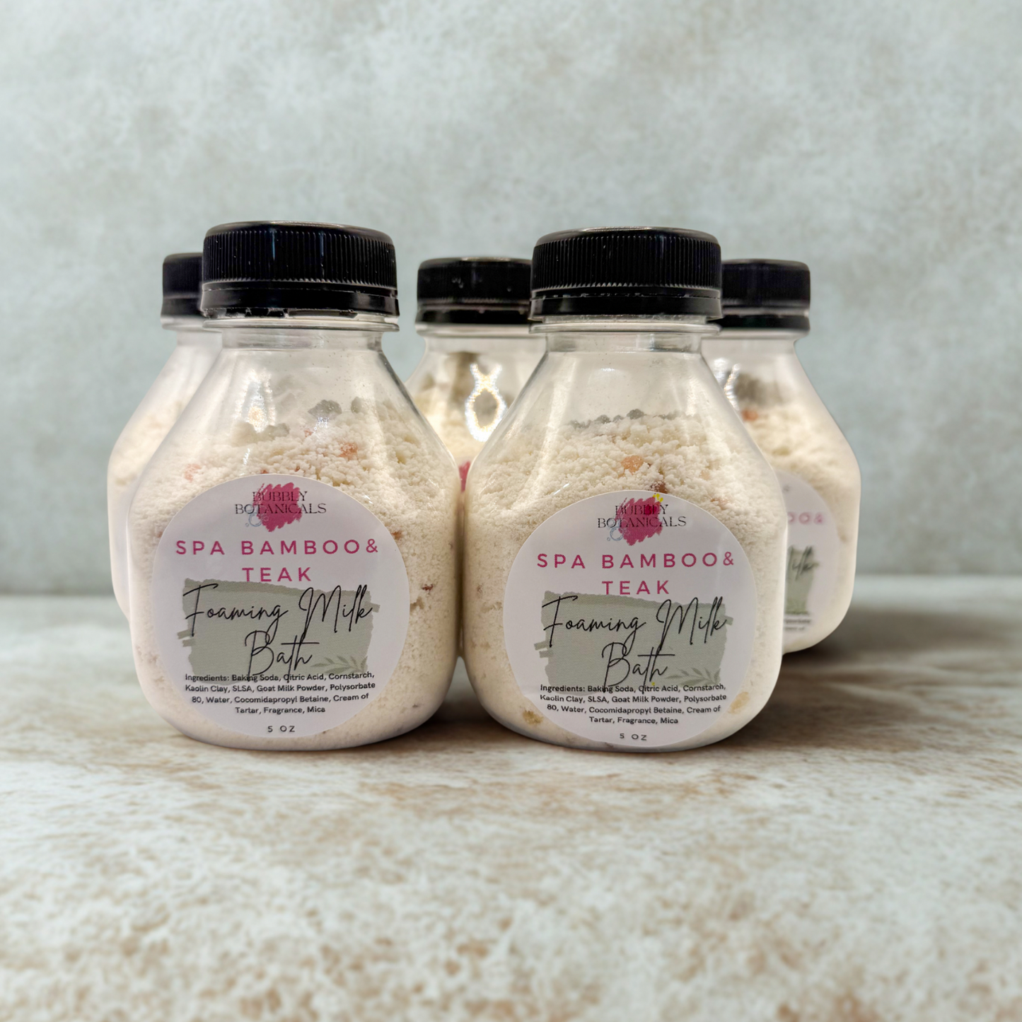Spa bamboo and teak foaming milk bath