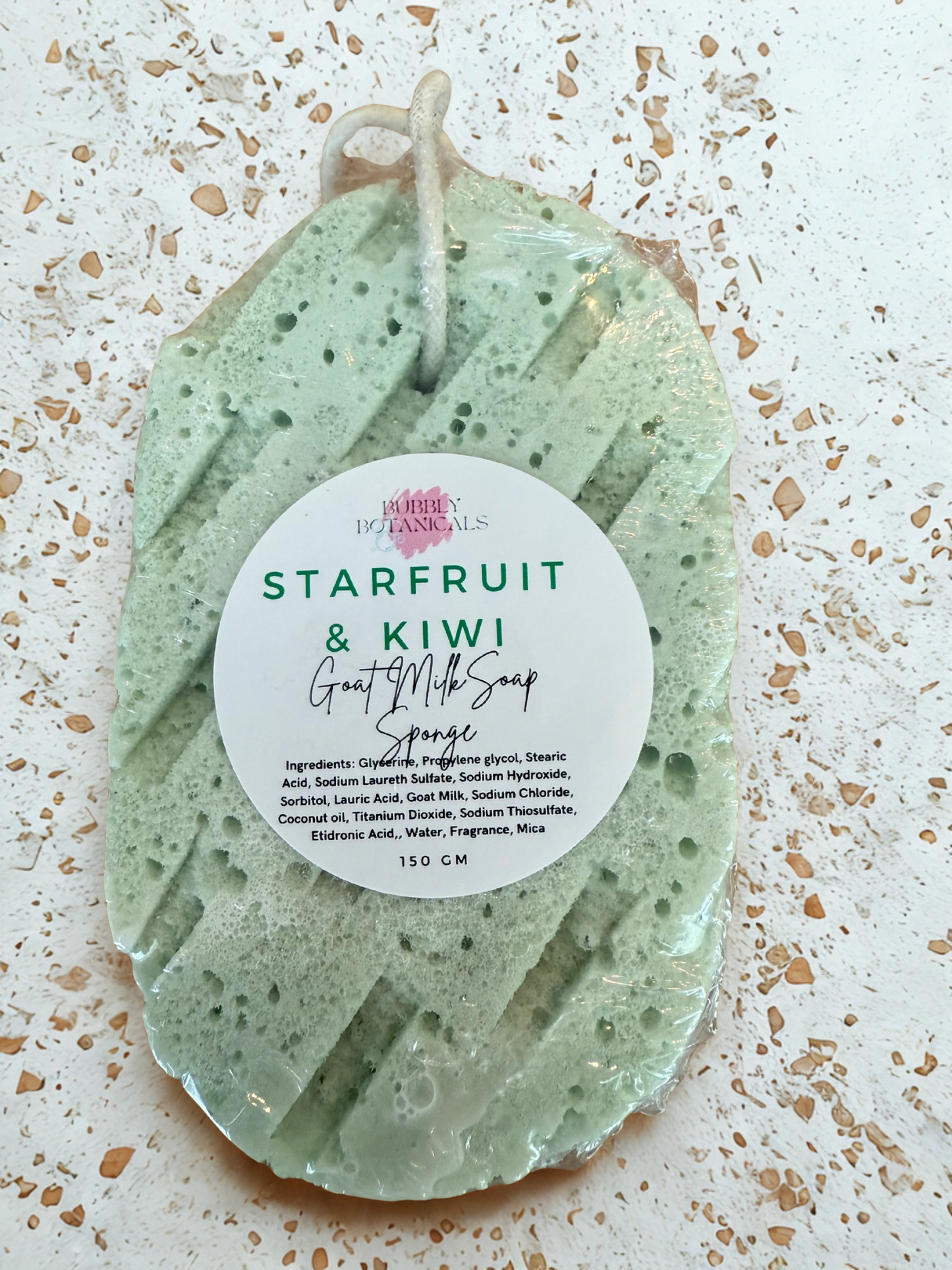 Goat’s Milk Soap Infused Sponge- Highly Scented - Lasts up to 6 weeks