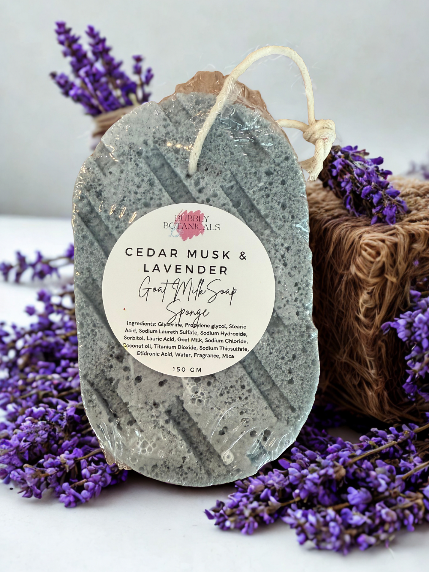 Goat’s Milk Soap Infused Sponge- Highly Scented - Lasts up to 6 weeks