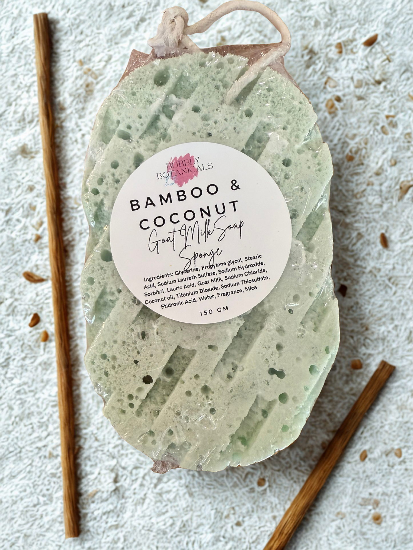 Goat’s Milk Soap Infused Sponge- Highly Scented - Lasts up to 6 weeks