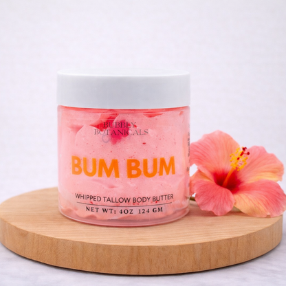 Bum Bum tallow body butter jar with pistachio vanilla scent for dry skin