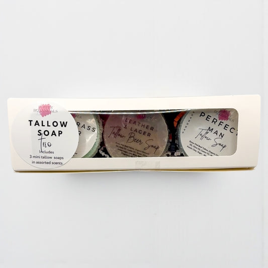 Mini Tallow Soap Gift Set (3 Pack) –Natural Handmade Soaps for Gifting