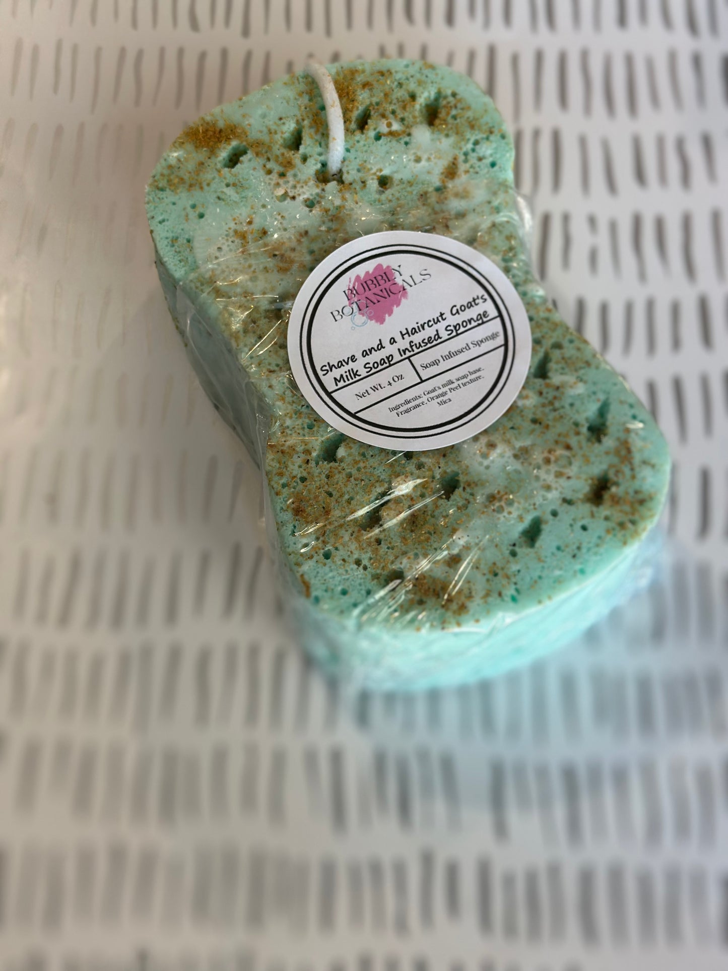 Goat’s Milk Soap Infused Sponge- Highly Scented - Lasts up to 6 weeks