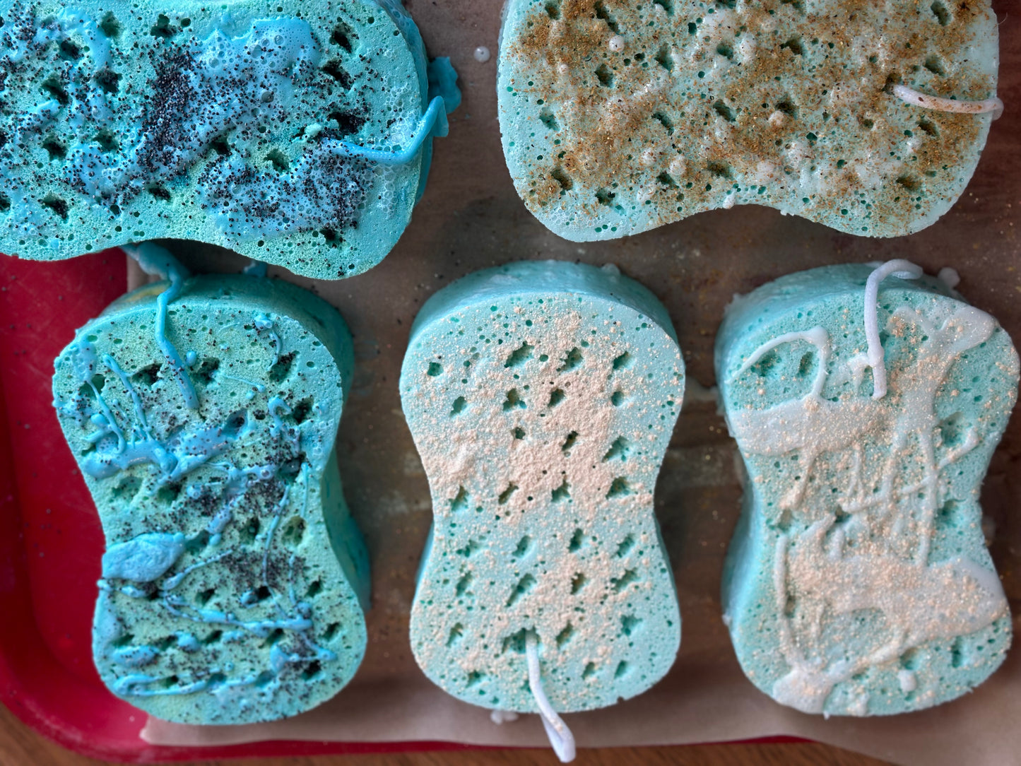 Goat’s Milk Soap Infused Sponge- Highly Scented - Lasts up to 6 weeks