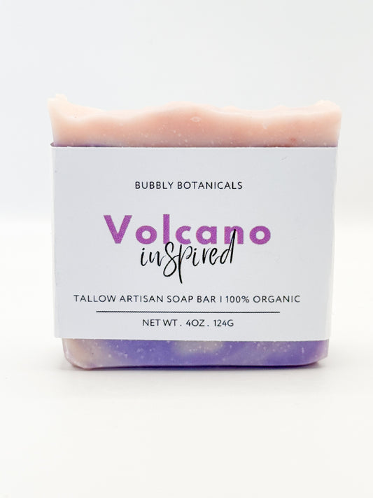 Volcano inspired tallow soap bar