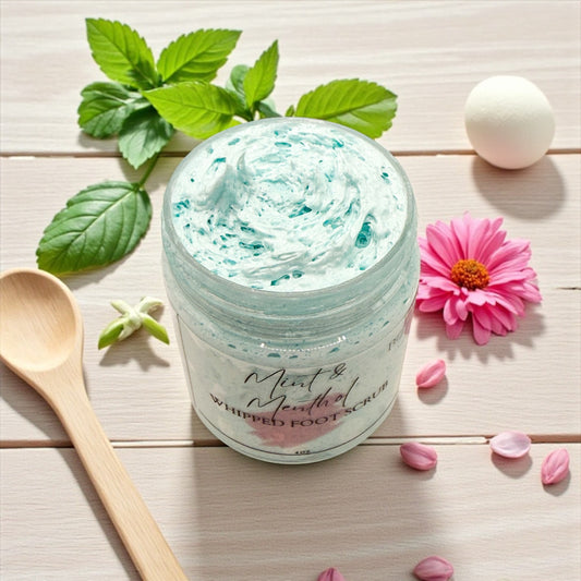 Refreshing Mint & Menthol Foot Scrub – Exfoliating & Cooling Foot Care
