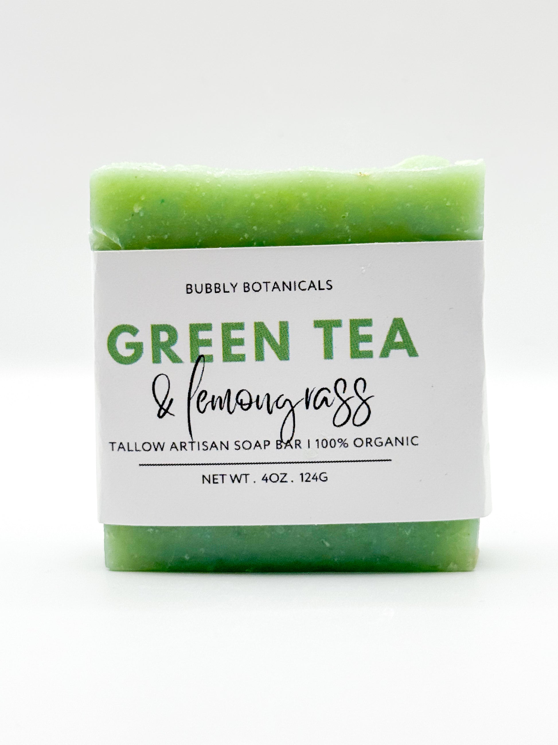 Green tea & lemongrass tallow soap