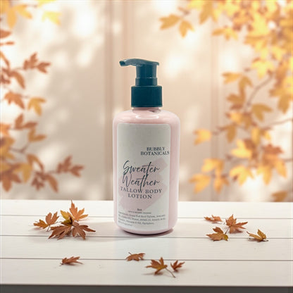 Sweater weather tallow body lotion