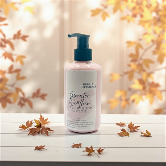 Sweater weather tallow body lotion