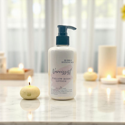 Narcissist type tallow body lotion