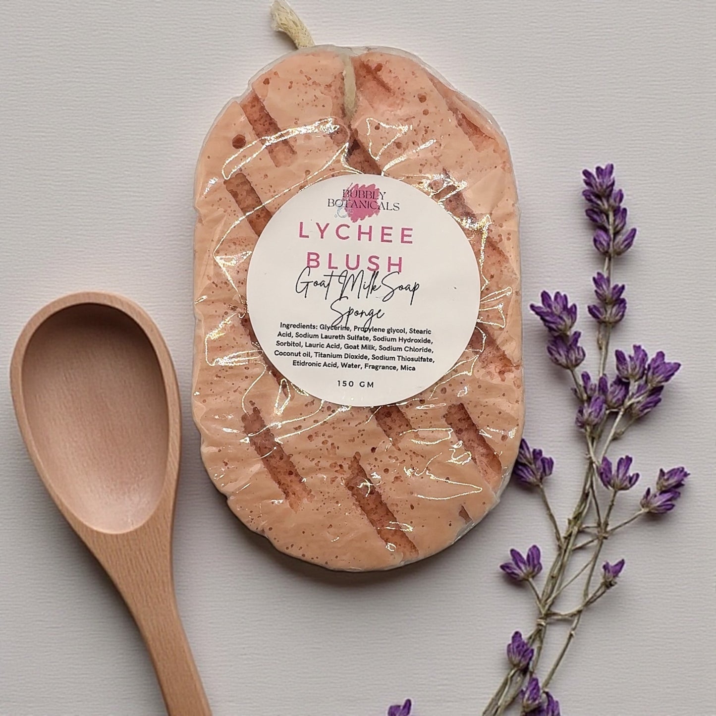 Goat’s Milk Soap Infused Sponge- Highly Scented - Lasts up to 6 weeks