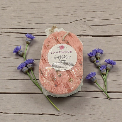 Goat’s Milk Soap Infused Sponge- Highly Scented - Lasts up to 6 weeks