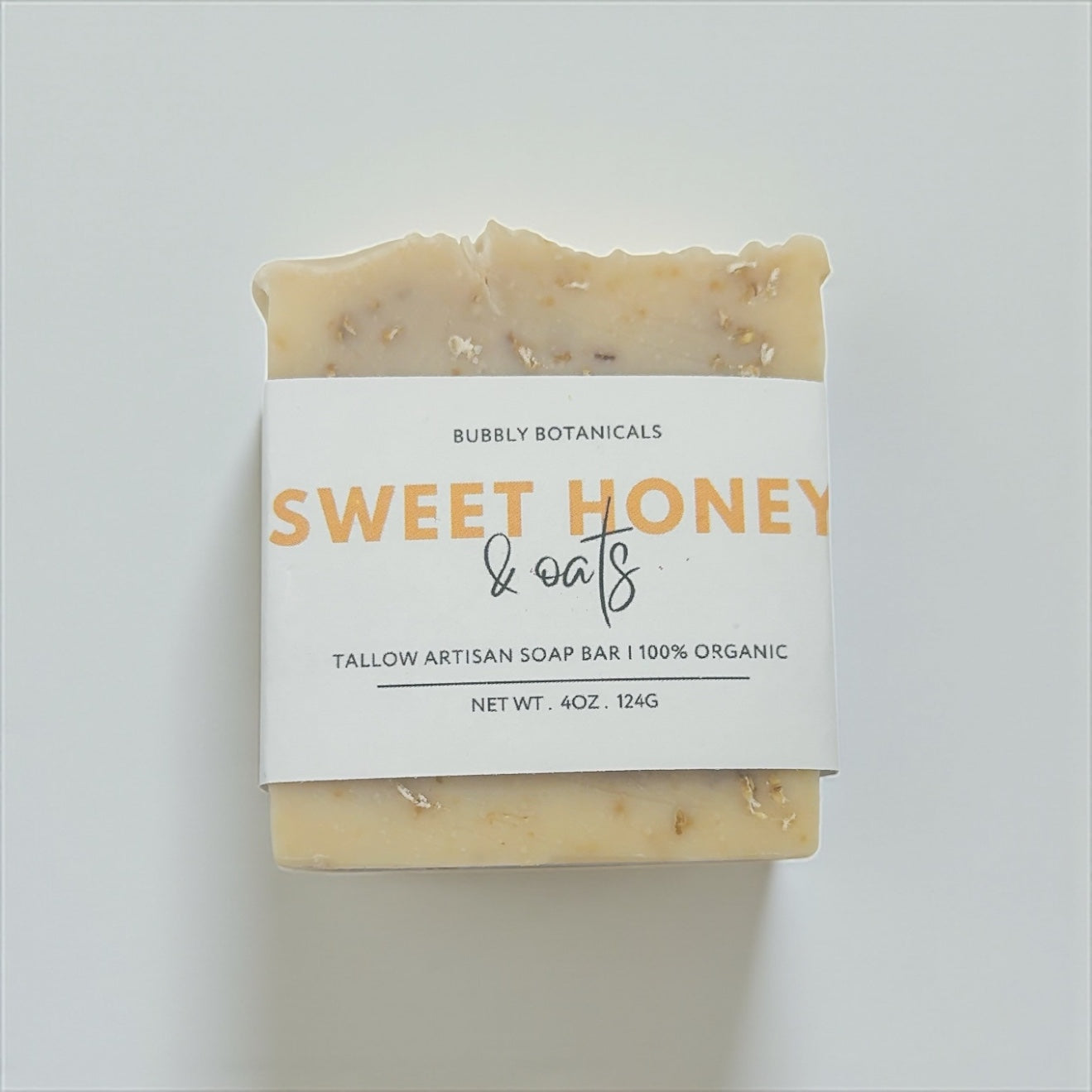 Sweet Honey & Oats Tallow Soap – Natural Handmade Soap Bar for Nourished, Healthy Skin