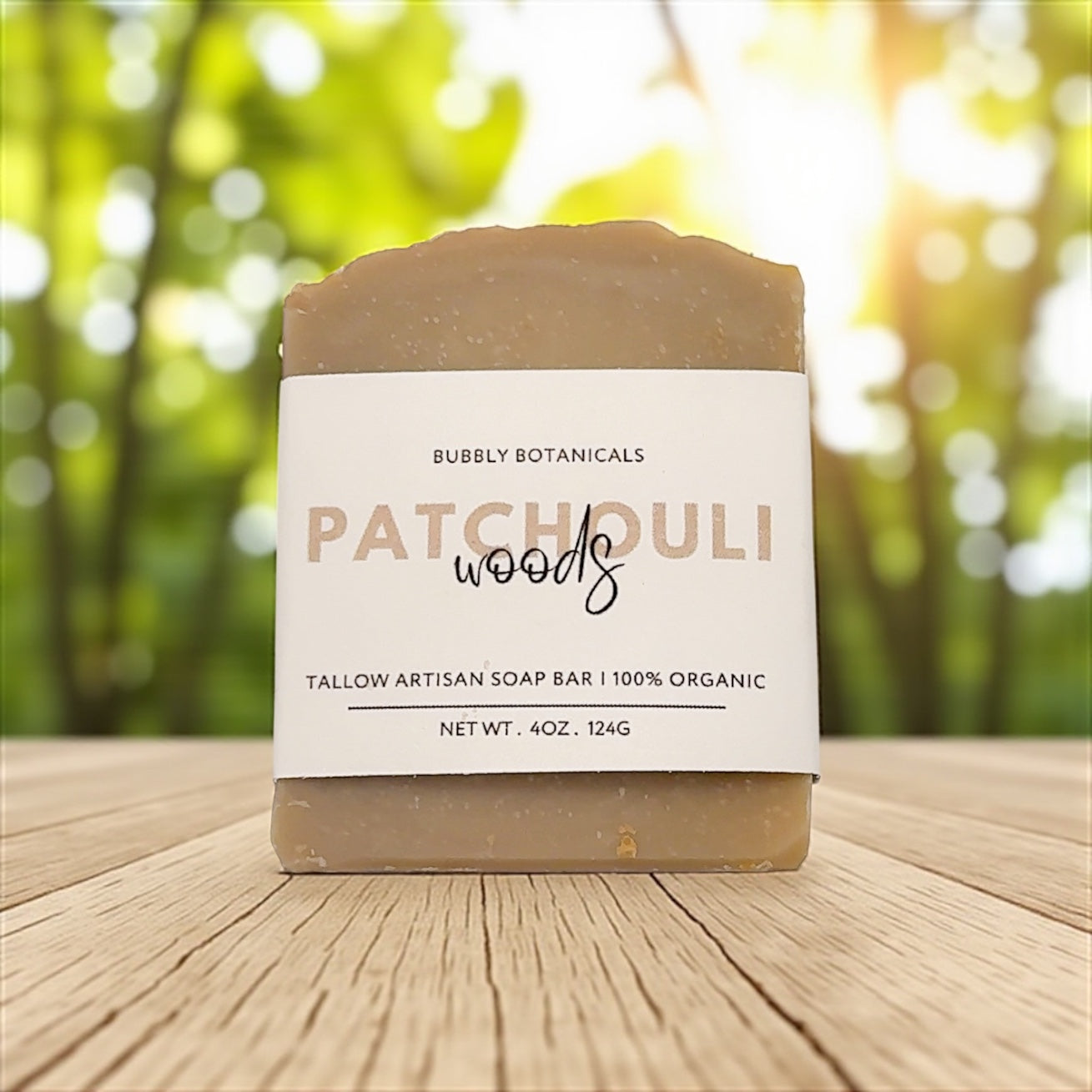 Patchouli Woods Tallow Soap – Natural Handmade Soap Bar with Earthy, Grounding Scent