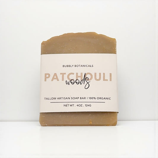 Patchouli Woods Tallow Soap – Natural Handmade Soap Bar with Earthy, Grounding Scent