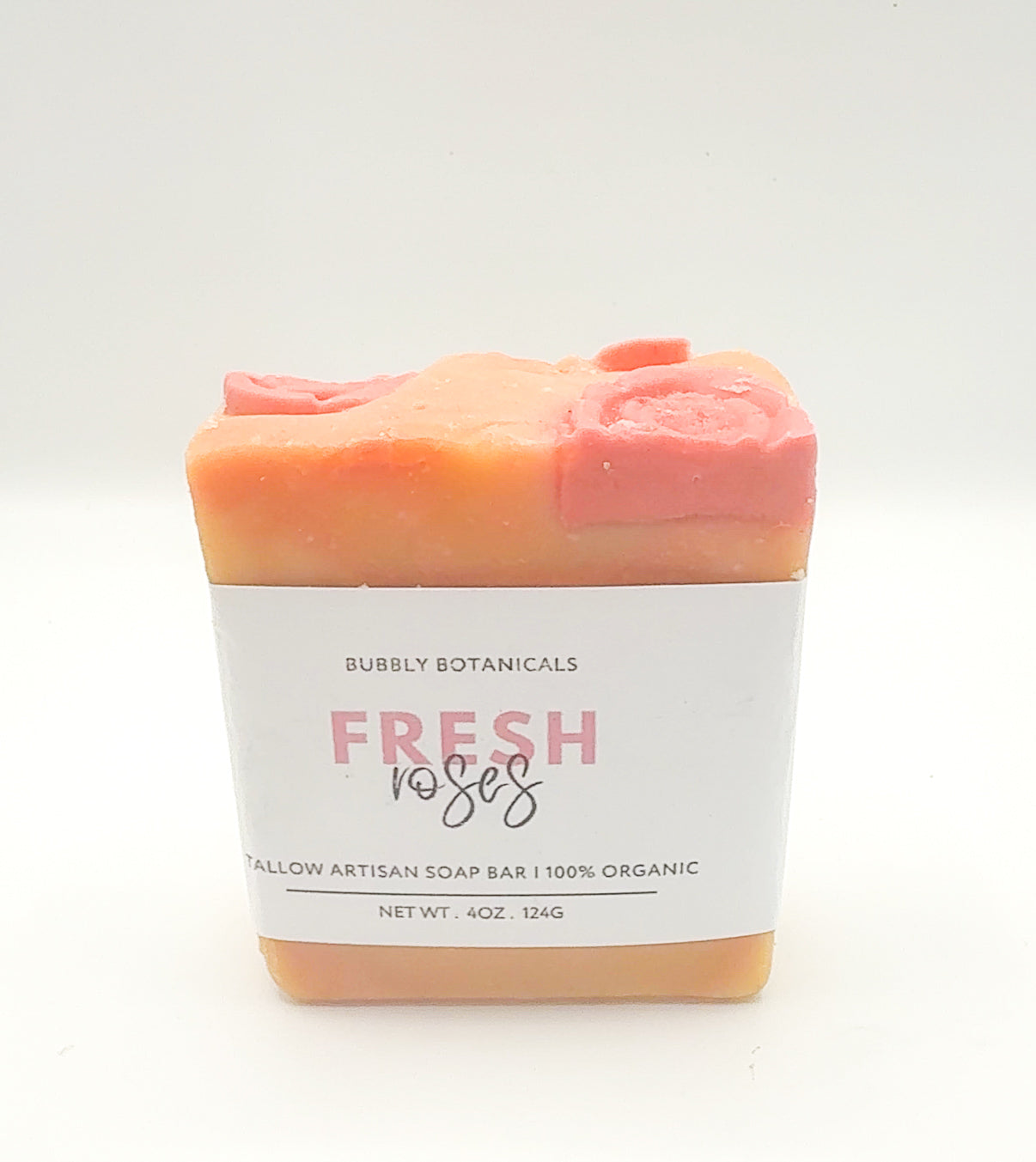 Fresh Roses Tallow Soap – Natural Handmade Soap Bar with Romantic, Floral Scent