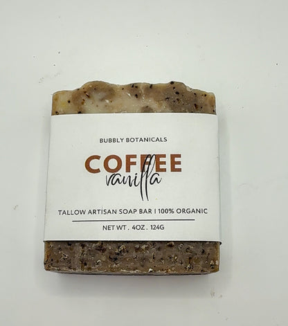 Coffee Vanilla Tallow Soap – Natural Handmade Soap Bar with Warm, Gourmand Scent