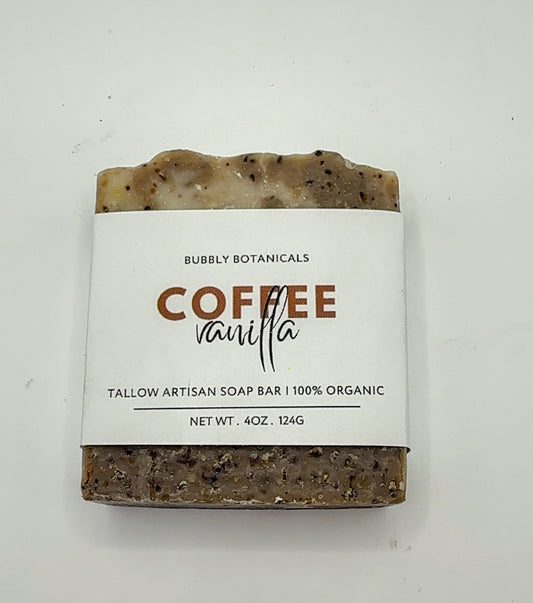 Coffee Vanilla Tallow Soap – Natural Handmade Soap Bar with Warm, Gourmand Scent