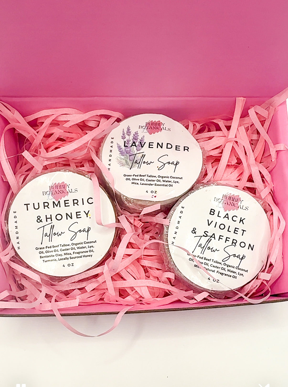 Mini Tallow Soap Gift Set (3 Pack) – Natural Handmade Soaps for Gifting & Self-Care