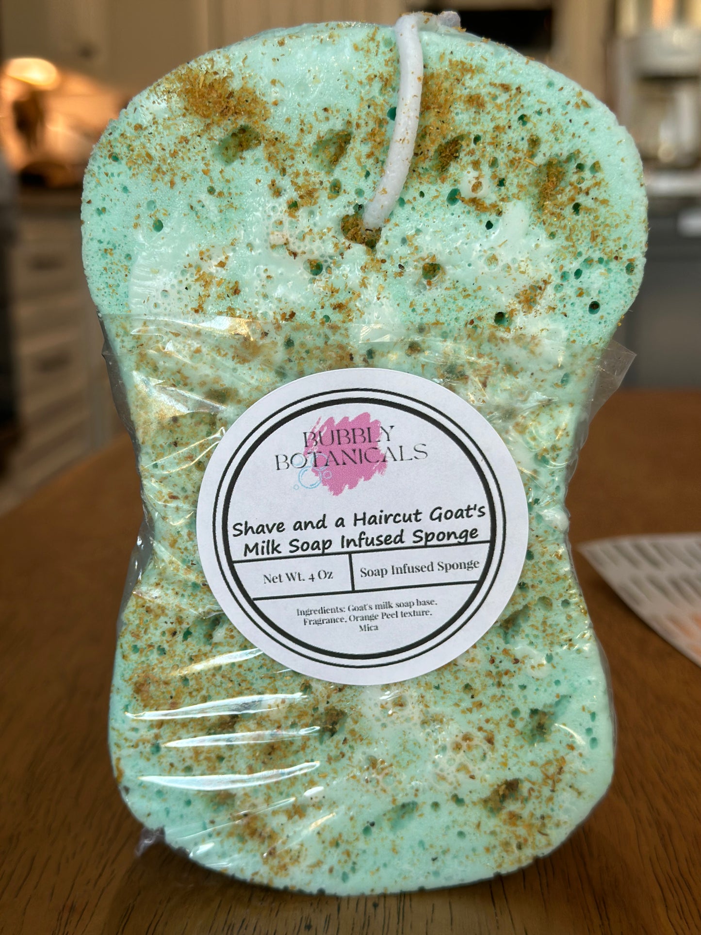Goat’s Milk Soap Infused Sponge- Highly Scented - Lasts up to 6 weeks