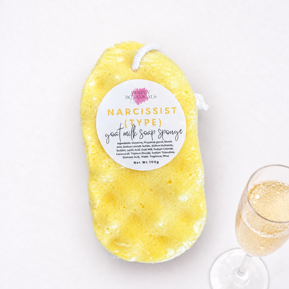 Goat Milk Soap Infused Sponge - Narcissist Type Scent | Lasts up to 6 weeks