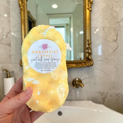 Goat Milk Soap Infused Sponge - Narcissist Type Scent | Lasts up to 6 weeks