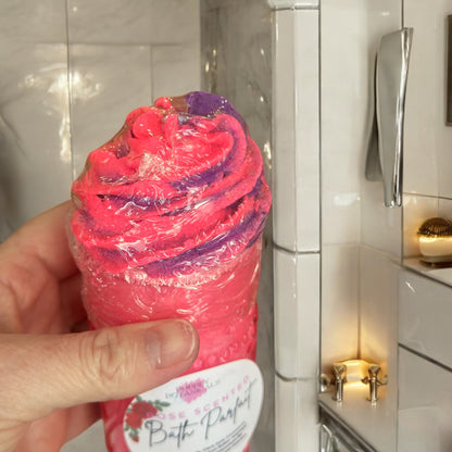 Rose scented bath parfait