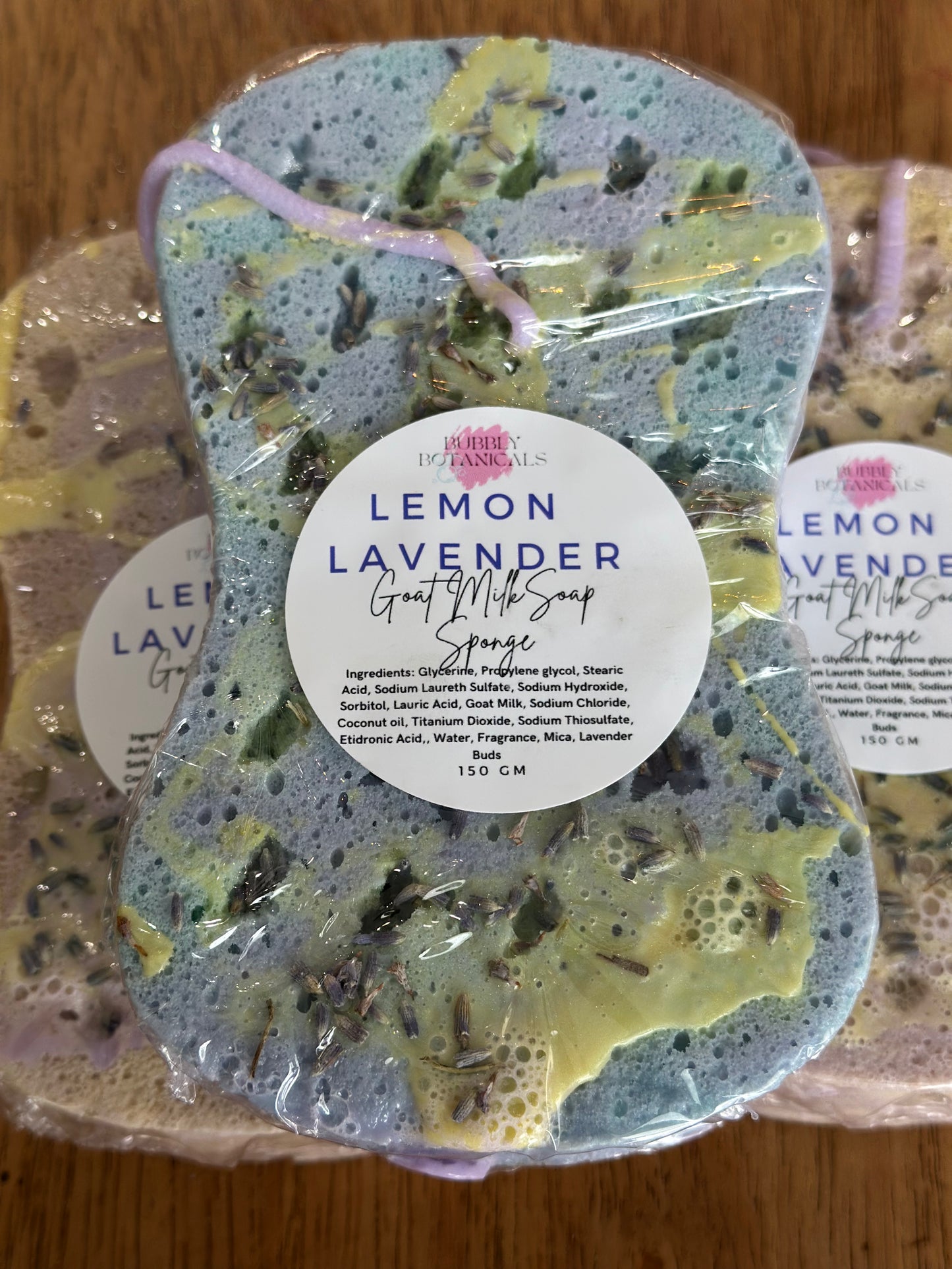 Goat’s Milk Soap Infused Sponge- Highly Scented - Lasts up to 6 weeks