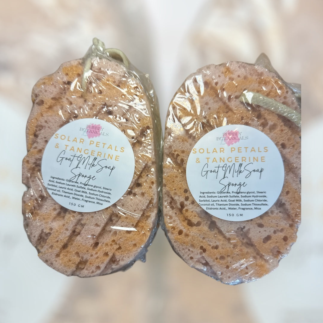 Goat’s Milk Soap Infused Sponge- Highly Scented - Lasts up to 6 weeks