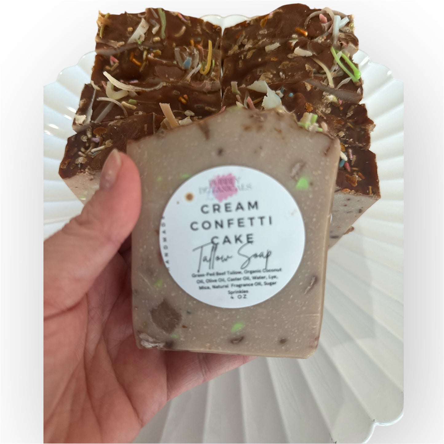 Cream Confetti Cake Tallow Soap
