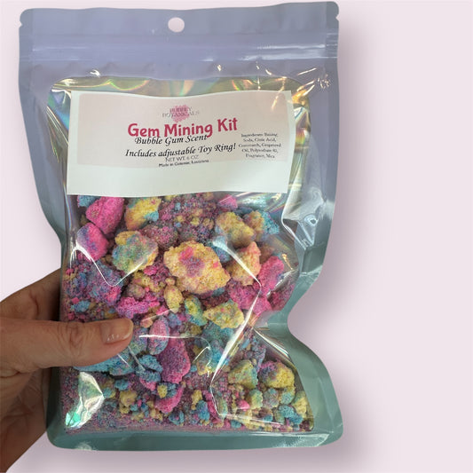 Gem Mining Kit – Foaming Bath Bomb Powder with Hidden Children’s Ring Toy