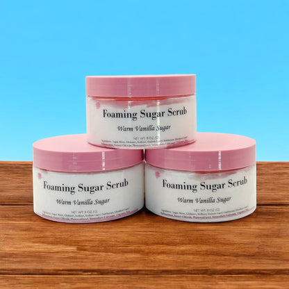 Warm vanilla sugar luxurious foaming sugar scrub 