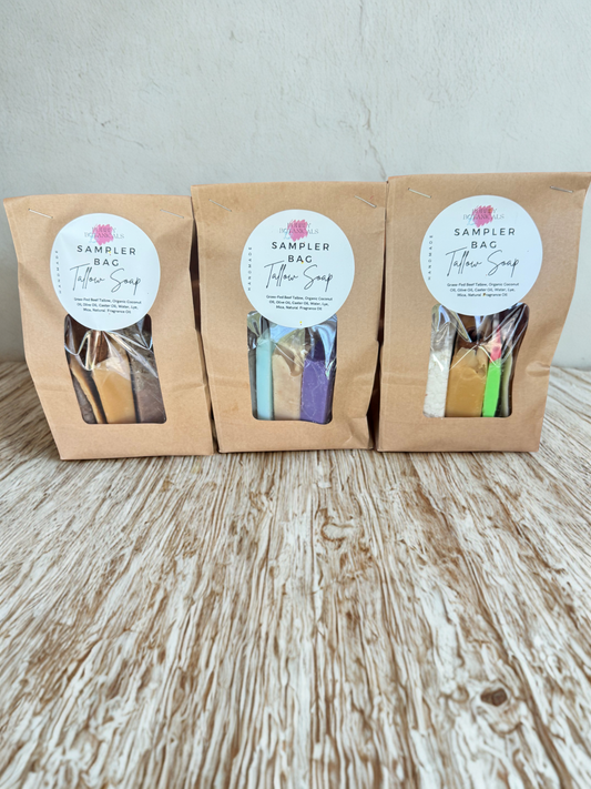 Tallow Soap Sampler Bag – 5 Unique Scents