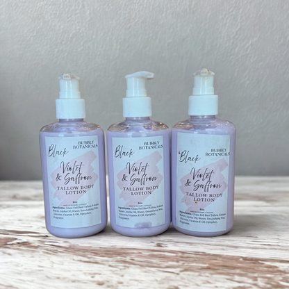 Black Violet & saffron tallow body lotion