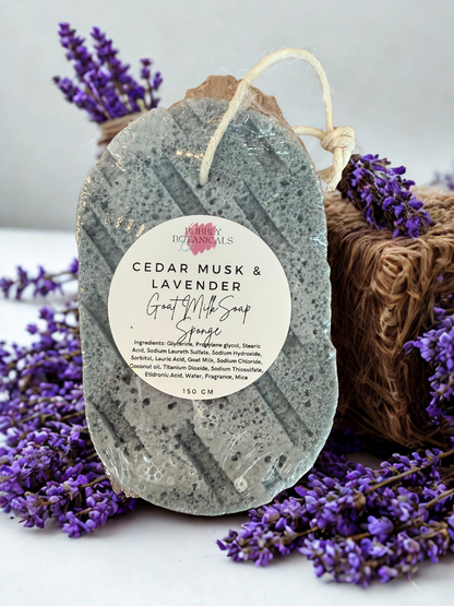 Goat’s Milk Soap Infused Sponge- Highly Scented - Lasts up to 6 weeks