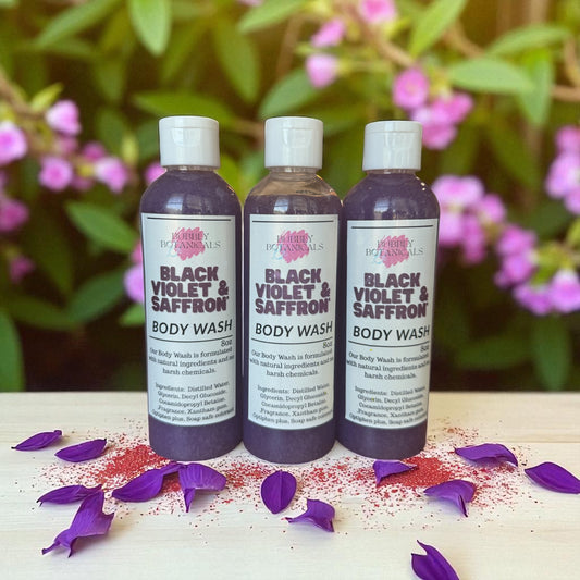 Black Violet & saffron plant based natural body wash