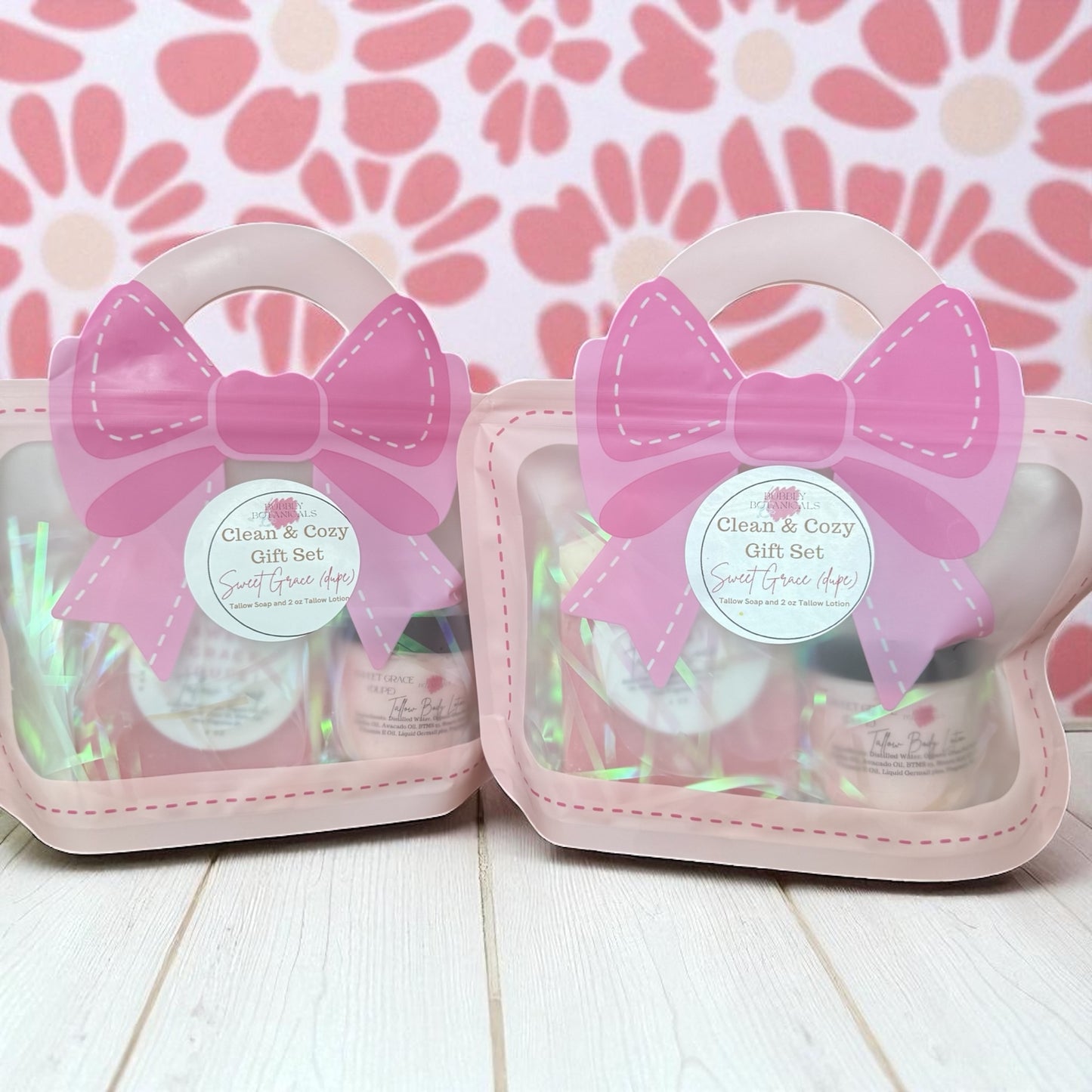 Clean and Cozy Tallow Gift Set – Natural Soap and Lotion Bundle