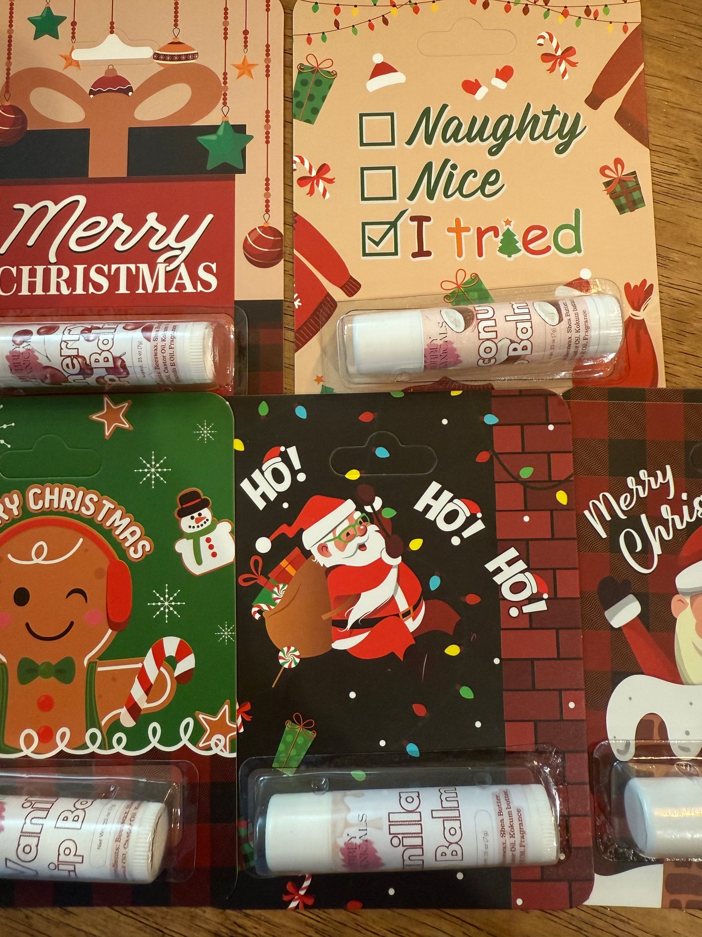 Christmas lip balms