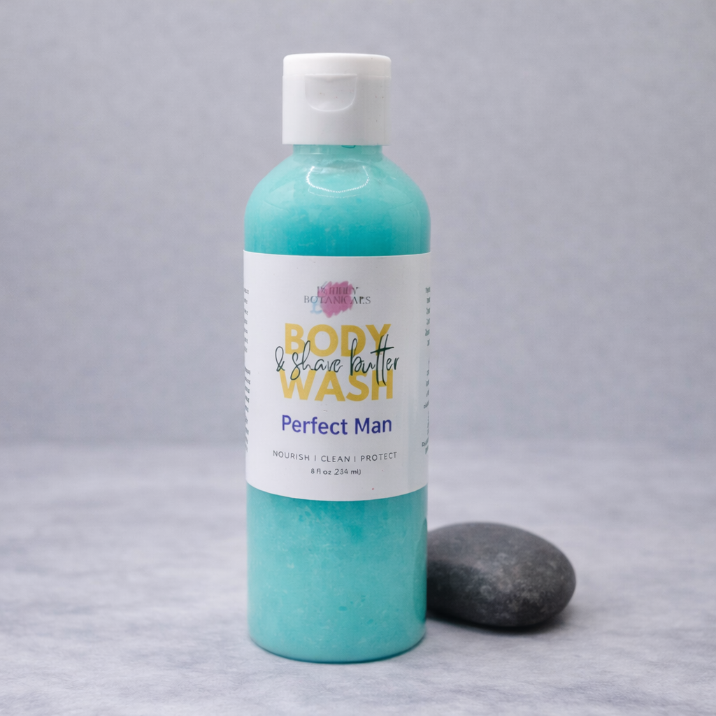 All Natural Body Wash and Shave Butter, Sulfate-Free, Gentle Cleanser, The Perfect Man Scent