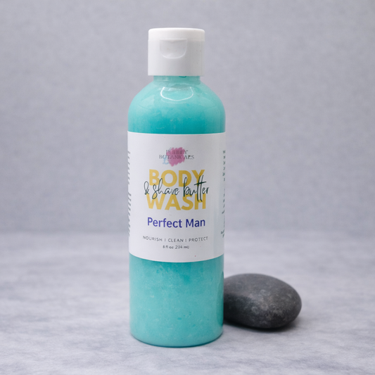 All Natural Body Wash and Shave Butter, Sulfate-Free, Gentle Cleanser, The Perfect Man Scent