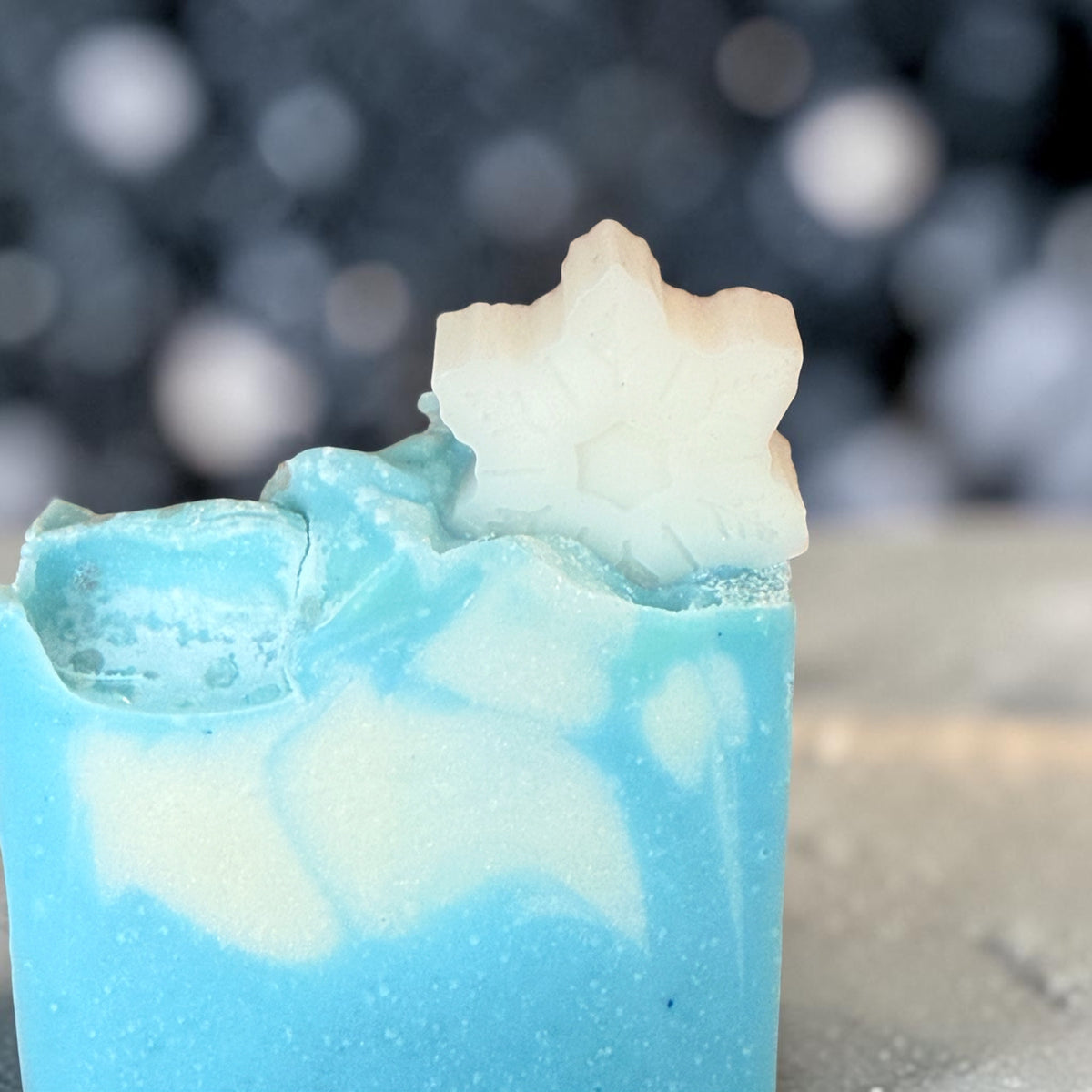 Handmade Tallow Soap - Iridescent Snowflake | Crisp Winter Floral Scent