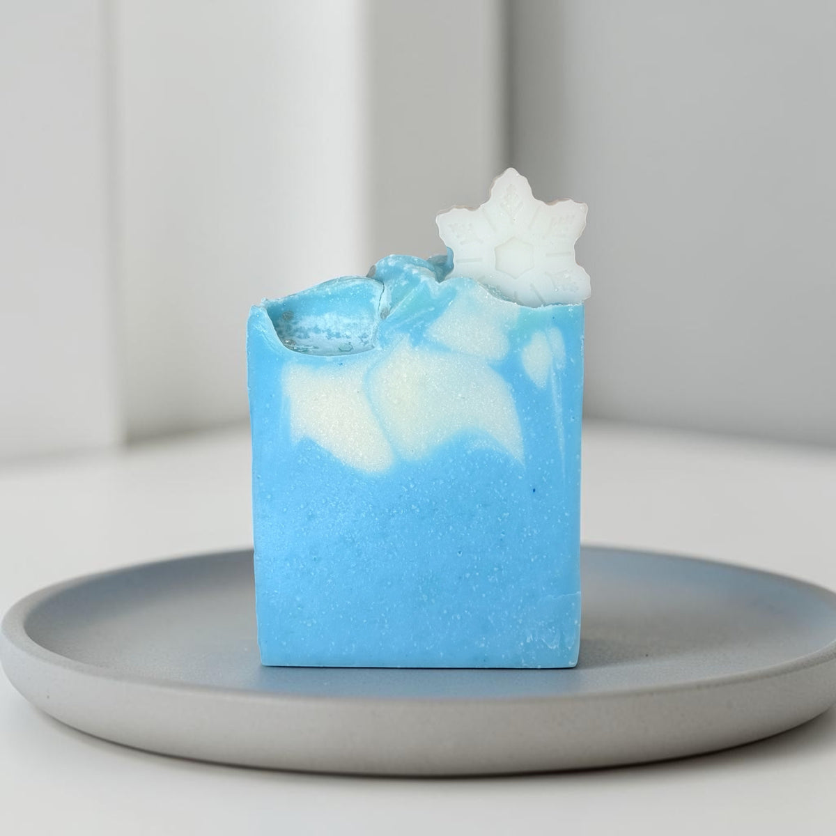 Handmade Tallow Soap - Iridescent Snowflake | Crisp Winter Floral Scent