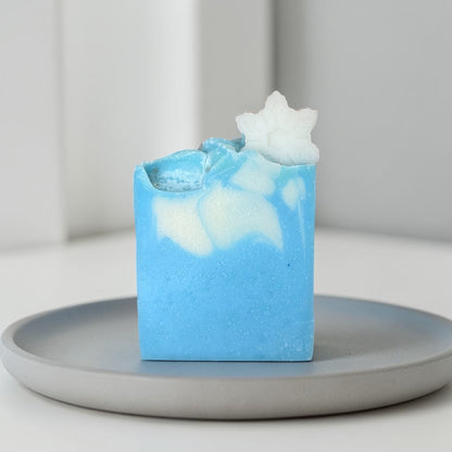 Handmade Tallow Soap - Iridescent Snowflake | Crisp Winter Floral Scent
