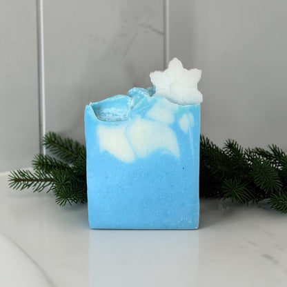 Handmade Tallow Soap - Iridescent Snowflake | Crisp Winter Floral Scent
